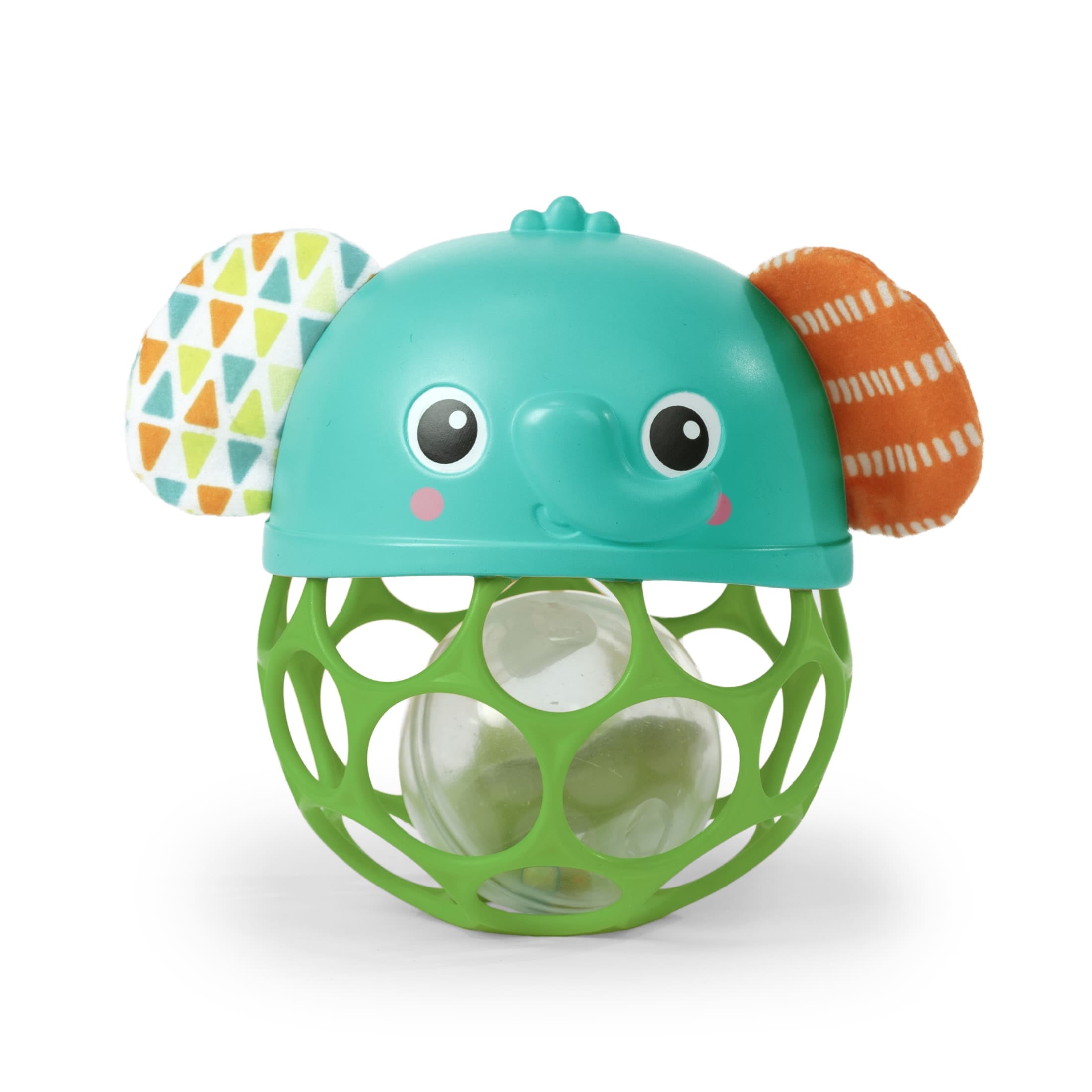 Bright Starts Giggle & Glow Light-Up Rattle Elephant Toy, Multicolor, Newborn Ages 3 Months +
