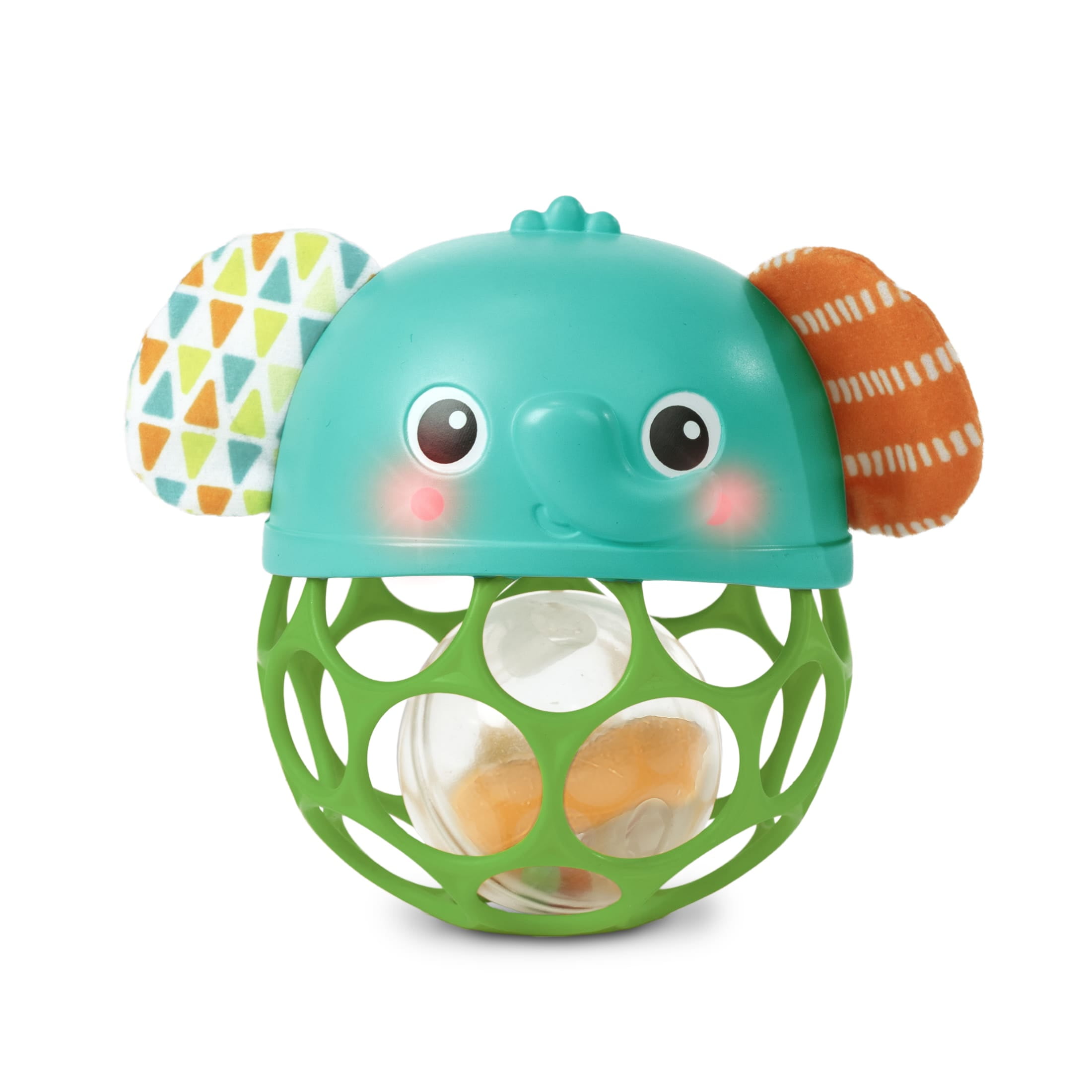 Bright Starts Giggle & Glow Light-Up Rattle Elephant Toy, Multicolor, Newborn Ages 3 Months +