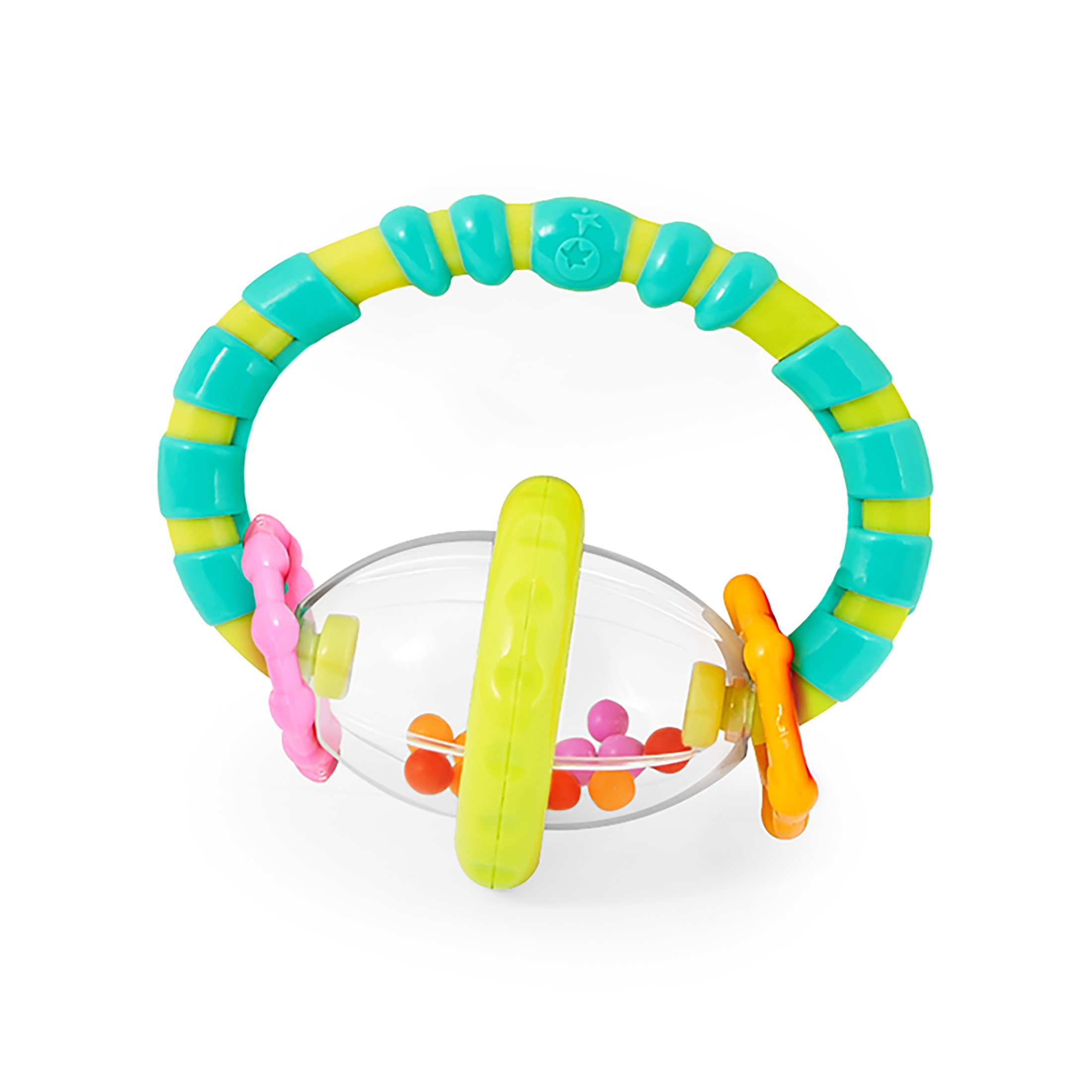 Bright Starts Grab and Spin Baby Rattle and BPA-Free Teether Toy, Ages 3 Months+ - image 1 of 6