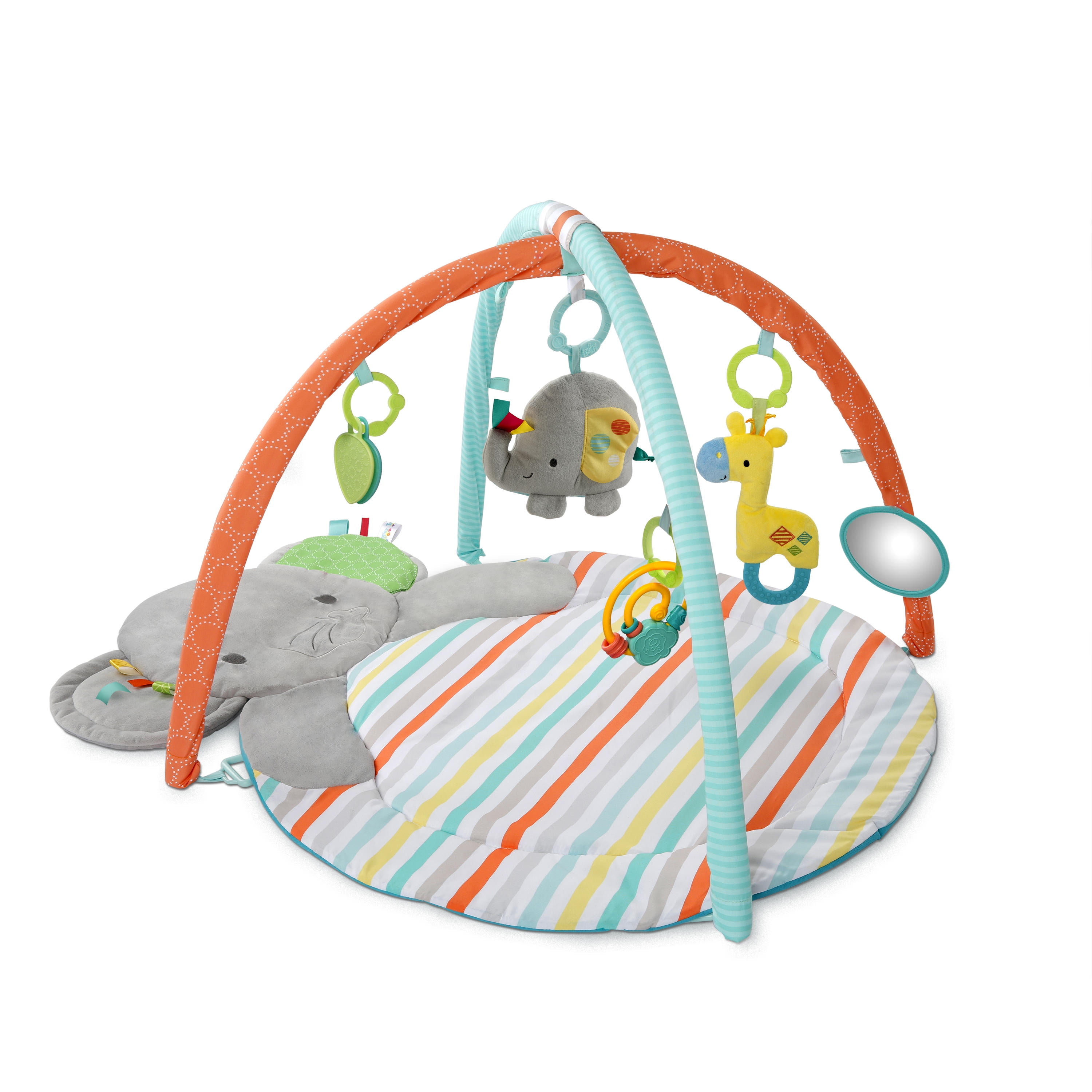 Bright Starts Hug n Cuddle Elephant Activity Gym Orange