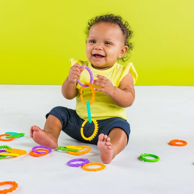 Bright Starts Lots of Links Take-Along Toys, Ages Newborn +