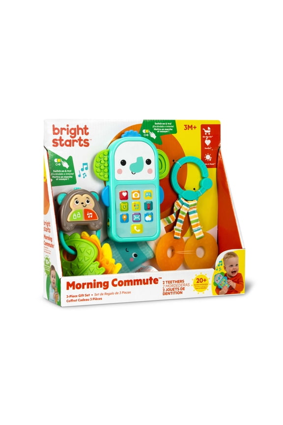 Morning Commute 3-Piece Baby Sensory Toy Gift Set, Unisex, Infant