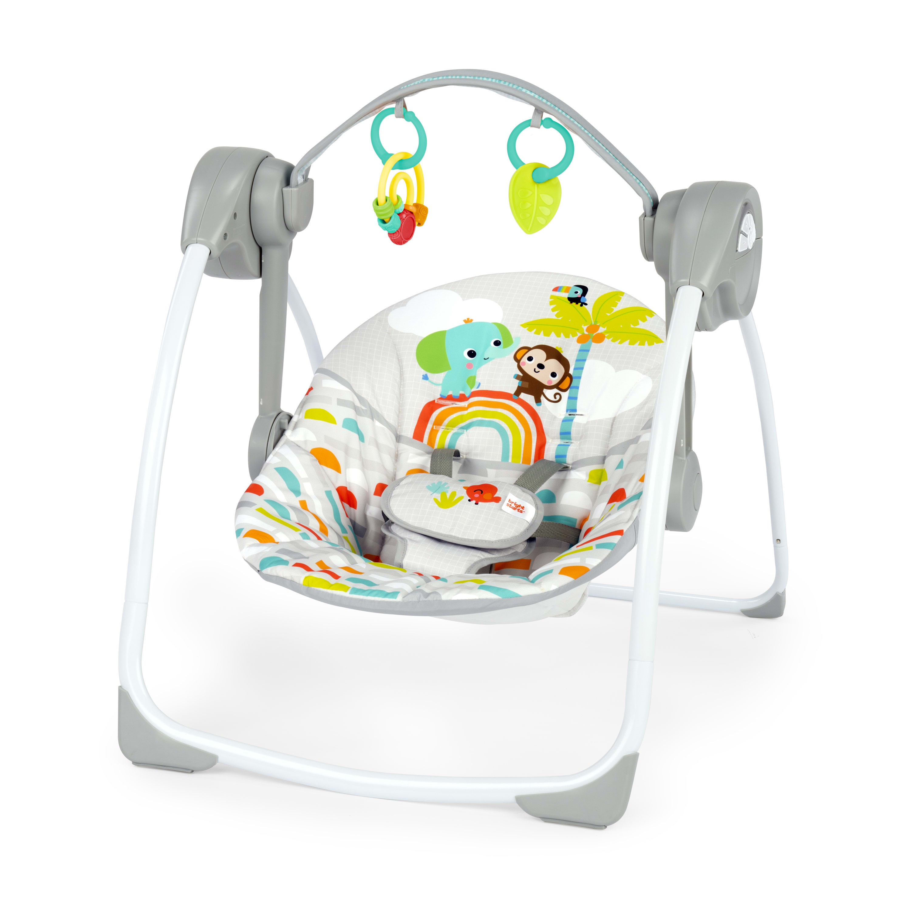 Bright Starts Playful Paradise Portable Compact Baby Swing with Toys, Unisex, Newborn + - image 1 of 18