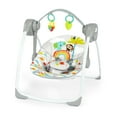 thumbnail interactive-video image 1 of Bright Starts Playful Paradise Portable Compact Baby Swing with Toys, Unisex, Newborn +, 1 of 18