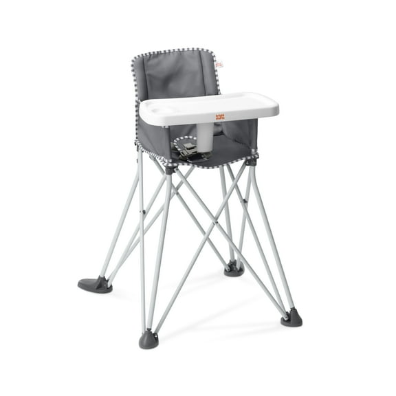 Bright Starts Pop 'N Dine Portable High Chair, Grey, Unisex, Infant