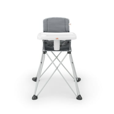 Bright Starts Pop 'N Dine Portable High Chair, Grey, Unisex, Infant