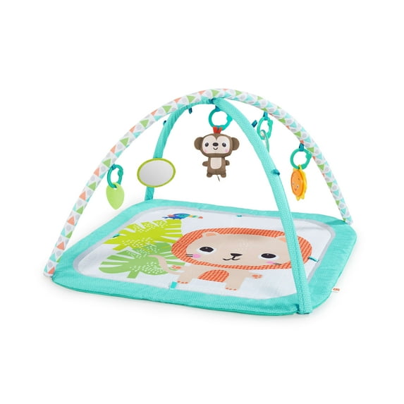 Bright Starts Safari Blast Activity Gym and Play Mat with Take-Along Toys, Ages Newborn +