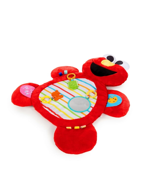 Bright Starts Sesame Street Tummy Time Prop & Play Activity Mat - Elmo, Ages 0-12 months