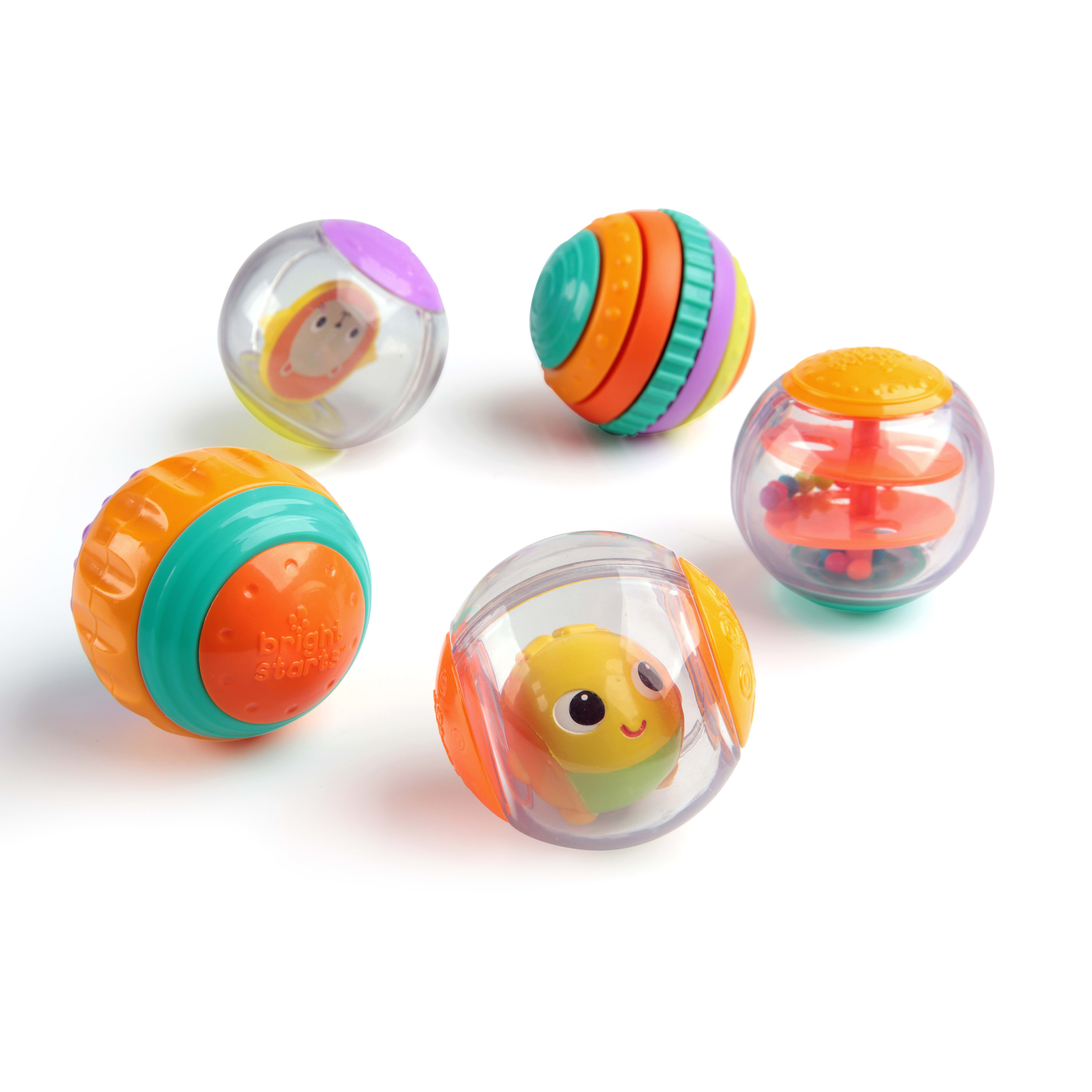 Bright Starts Shake & Spin Activity Balls Toy and Baby Rattle, Age 6 months + - image 1 of 7