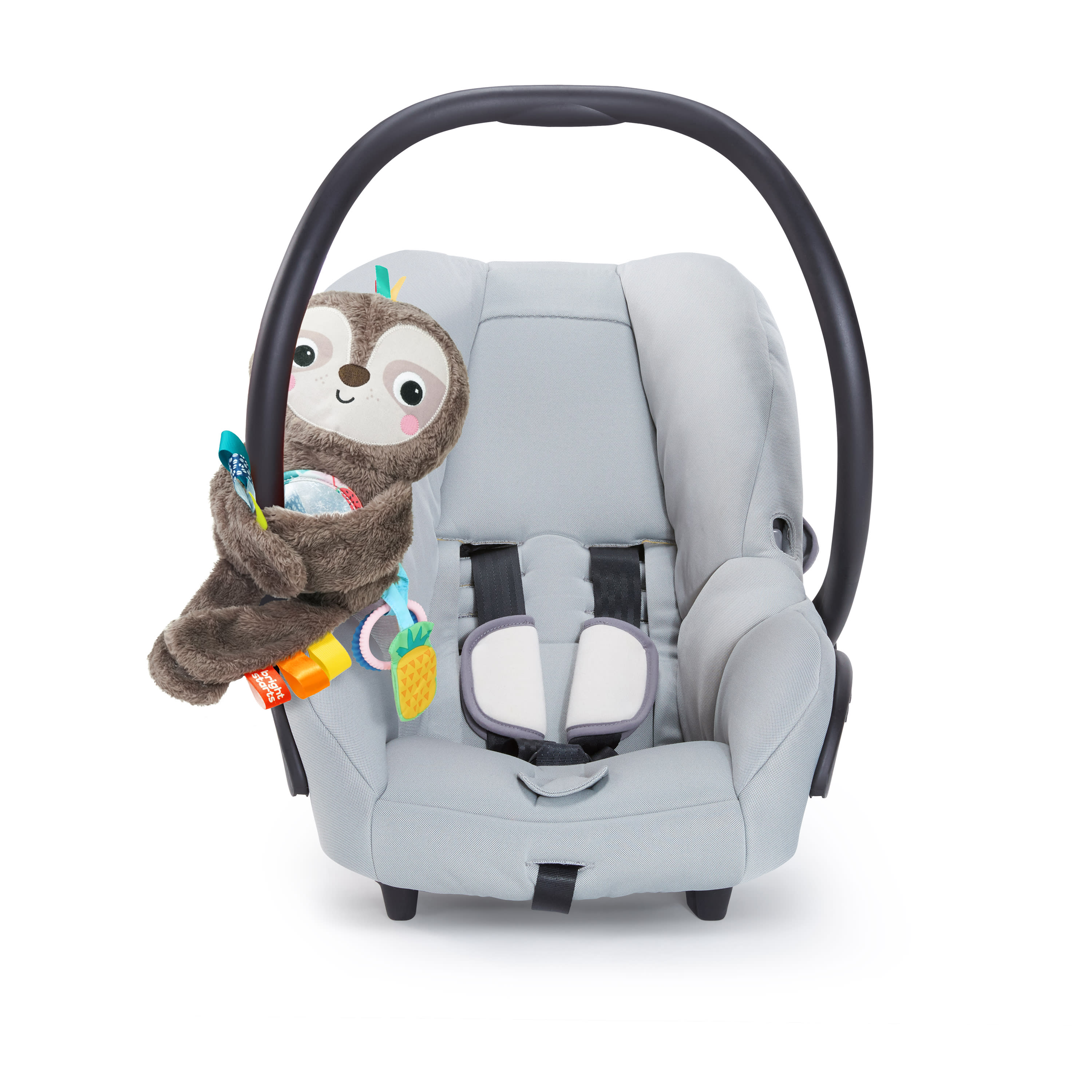 Bright Starts Slingin’ Sloth Travel Buddy Plush Attachable Stuffed Animal Infant Toy, Multicolor - image 1 of 16