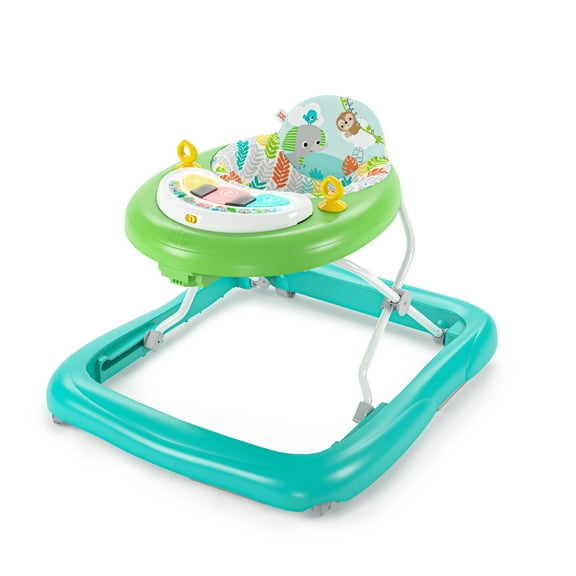 Bright Starts Tiny Trek 2-in-1 Baby Activity Walker, Jungle Vines - Unisex 6 Months+