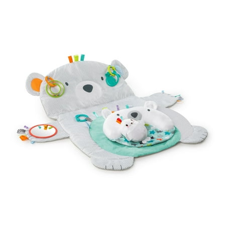 Bright Starts Tummy Time Prop & Play Baby Activity Mat for Infants, Polar Bear, Unisex