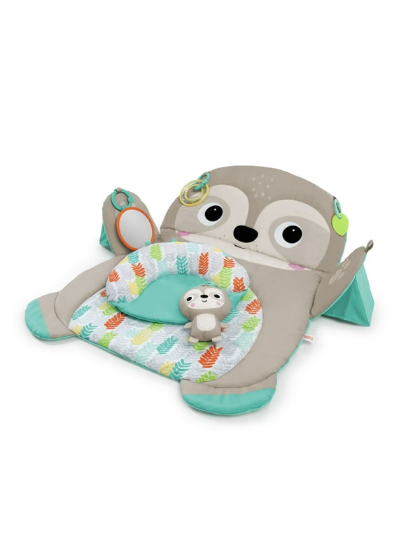 Bright Starts Tummy Time Prop & Play Baby Activity Mat for Infants, Sloth, Unisex