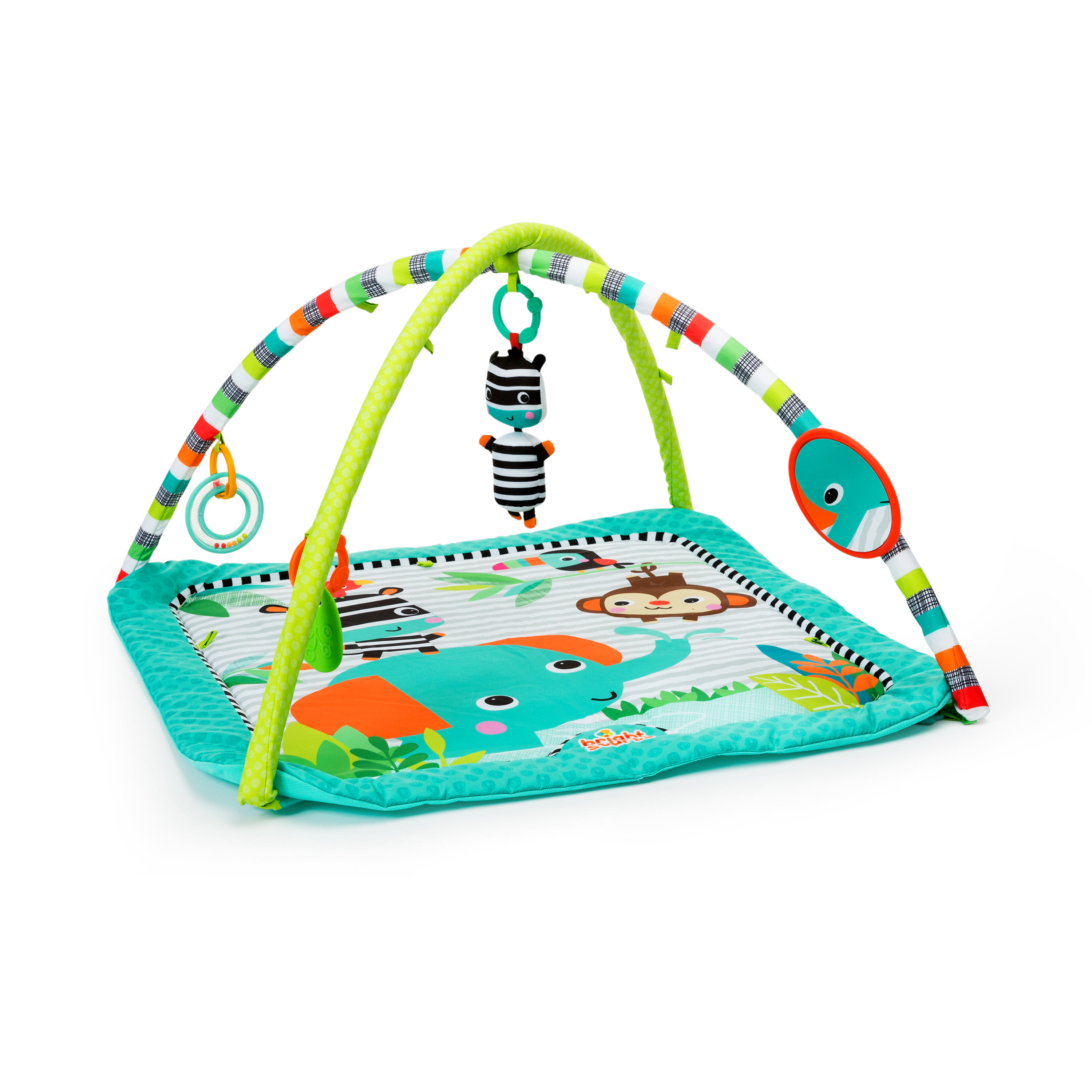 Bright Starts Zig Zag Safari Baby Activity Gym and Play Mat with Toys for Newborns and up - image 1 of 8