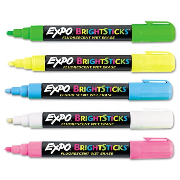 Bright Sticks, Medium Bullet Tip, Assorted Colors, 5/set | Bundle of 2 Sets