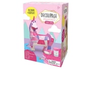 Bright Stripes Decoupage Animals Unicorn - Ceramic Decorating Kit for Kids