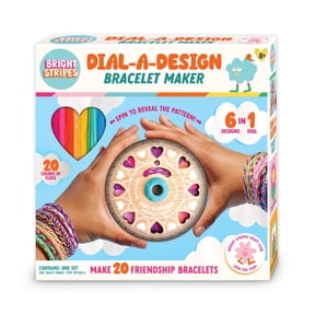 Bright Stripes Dial-A-Design Bracelet Maker DIY Jewelry Craft Kit for Kids, Multicolor