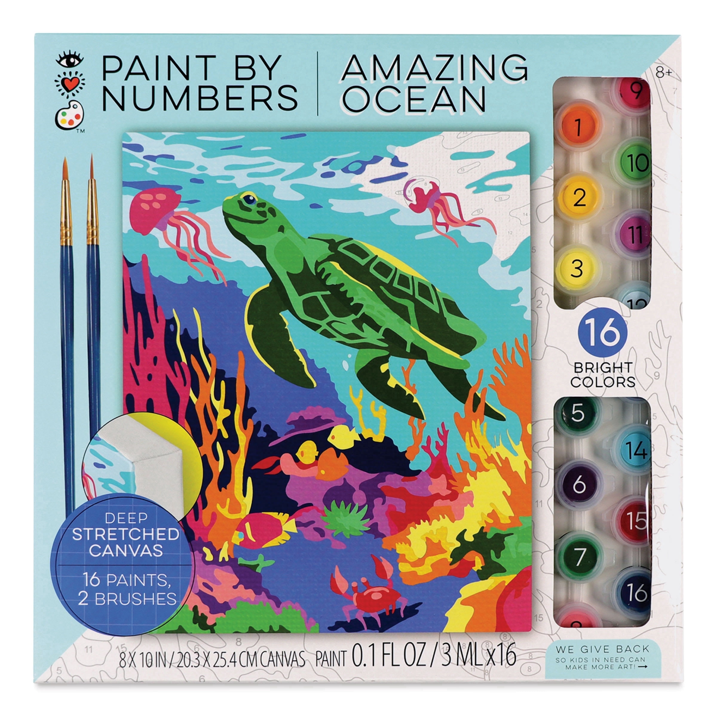 Bright Stripes iHeartArt Paint By Number Kit - Amazing Ocean