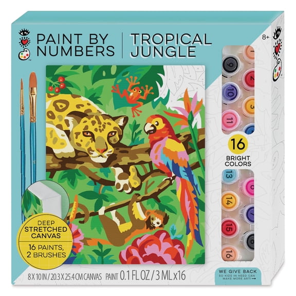 Bright Stripes iHeartArt Paint By Number Kit - Tropical Jungle