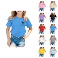 thumbnail image 1 of Bright Summer Graphic Tee for Girls | Lightweight Casual Short Sleeve Top with Cheerful Print for Everyday Wear, 1 of 5