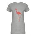 thumbnail image 1 of Bright Summer Pink Flamingo  Shaped T-Shirt Women -Image by Shutterstock, Female Medium, 1 of 2