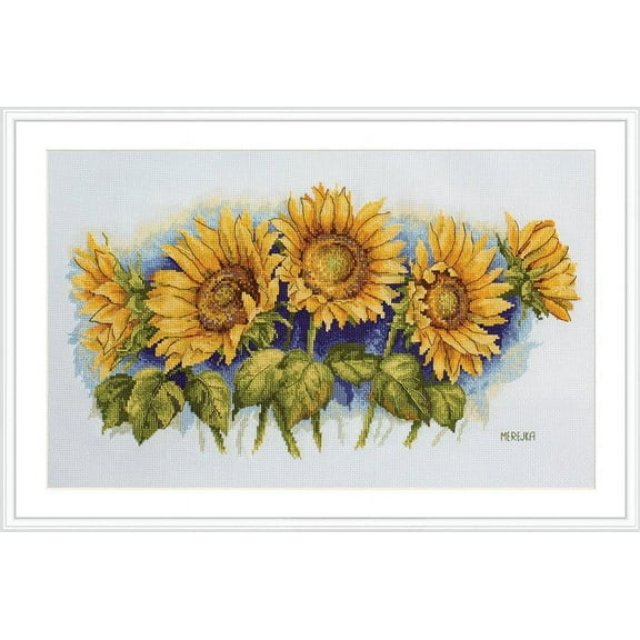 Bright Sunflowers K-125 Merejka Counted Cross-Stitch Kit