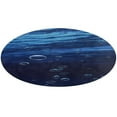 thumbnail image 1 of Bright Sunshine Through Deep Blue Sea Floral Medallion Round Rug - Small Round Area Rug, Soft Non-Slip Machine Washable Bedroom Mat Indoor Accent Entry Carpet for Office Desk Dorm Hallway, 1 of 6