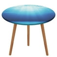 thumbnail image 1 of Bright Sunshine Through Deep Blue Sea Round Fitted Tablecloth with Backing Elastic Edge Design Table Cover Waterproof Oil-Proof Table Cloth Stain-Resistant Wipeable for Round Table, 1 of 5