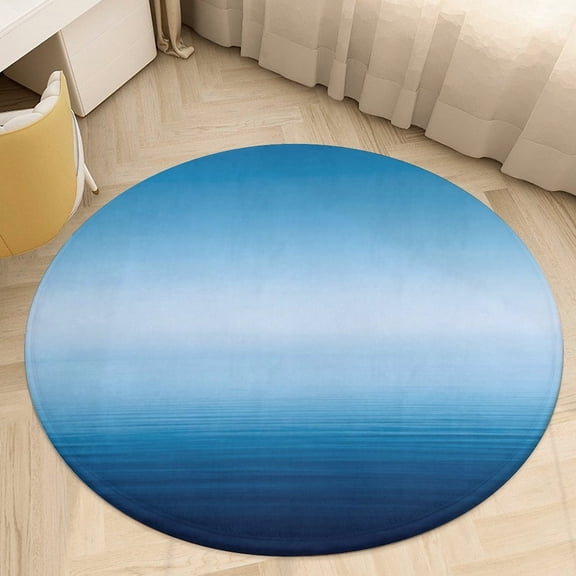 Bright Sunshine Through Deep Blue Sea Round Rugs -Washable Non-Slip Small Round Area Rug Throw Soft Circle Rugs for Bedroom, Modern Print Indoor Carpet for Entryway Sofa Living Room