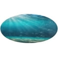 thumbnail image 1 of Bright Sunshine Through Deep Blue Sea Round Rugs -Washable Non-Slip Small Round Area Rug Throw Soft Circle Rugs for Bedroom, Modern Print Indoor Carpet for Entryway Sofa Living Room, 1 of 6
