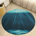 thumbnail image 1 of Bright Sunshine Through Deep Blue Sea Round Rugs -Washable Non-Slip Small Round Area Rug Throw Soft Circle Rugs for Bedroom, Modern Print Indoor Carpet for Entryway Sofa Living Room, 1 of 6