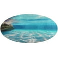 thumbnail image 1 of Bright Sunshine Through Deep Blue Sea Round Rugs -Washable Non-Slip Small Round Area Rug Throw Soft Circle Rugs for Bedroom, Modern Print Indoor Carpet for Entryway Sofa Living Room, 1 of 6