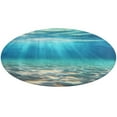 thumbnail image 1 of Bright Sunshine Through Deep Blue Sea Round Small Area Rug, Print Non Slip Washable Floor Mat, Soft Throw Rug for Living Room, Powder Room Entryway, Bathroom, Bedside, 1 of 6