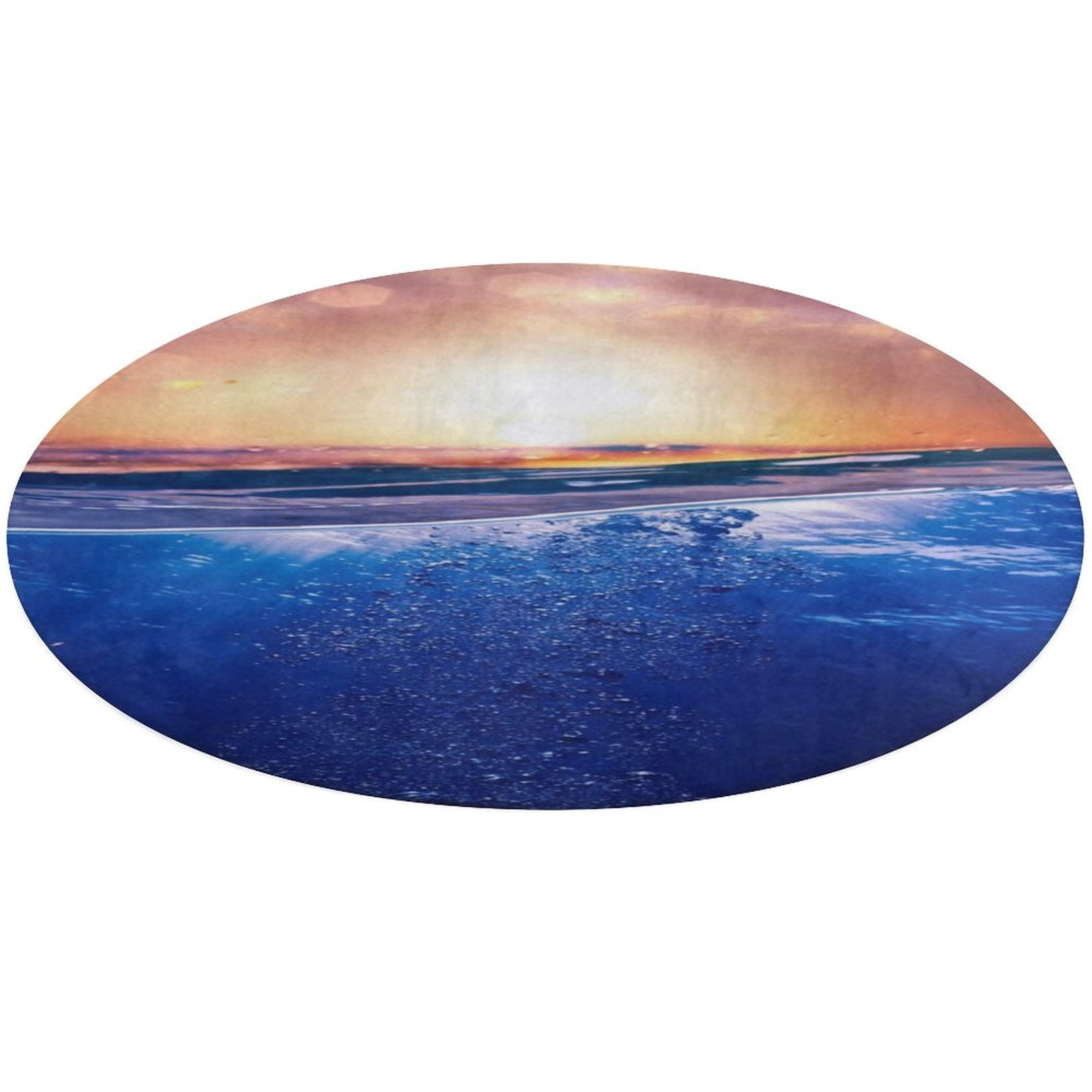 Bright Sunshine Through Deep Blue Sea Soft Bedroom Round Area Rug ...