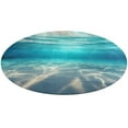 thumbnail image 1 of Bright Sunshine Through Deep Blue Sea Soft Bedroom Round Area Rug, Washable Cute Nursery Circle Throw Mat, Non-Slip Contemporary Small Low Pile Floor Carpet for Dorm Bedside, 1 of 6