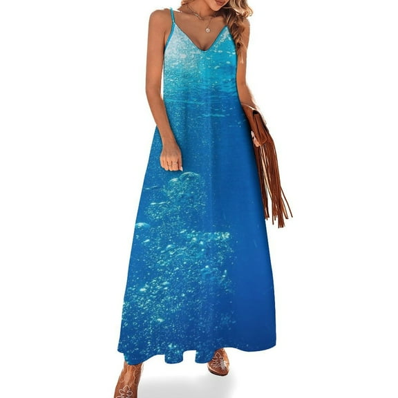 Bright Sunshine Through Deep Blue Sea Fine Art Sleeveless Dress Summer Dress Woman 2025