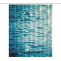 Bright Sunshine Through Deep Blue Sea Shower Curtain Cloth Fabric Bathroom Decor with Hooks