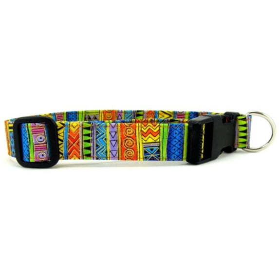 Bright Swirls & Stripes Dog Collar - Size - X-Large