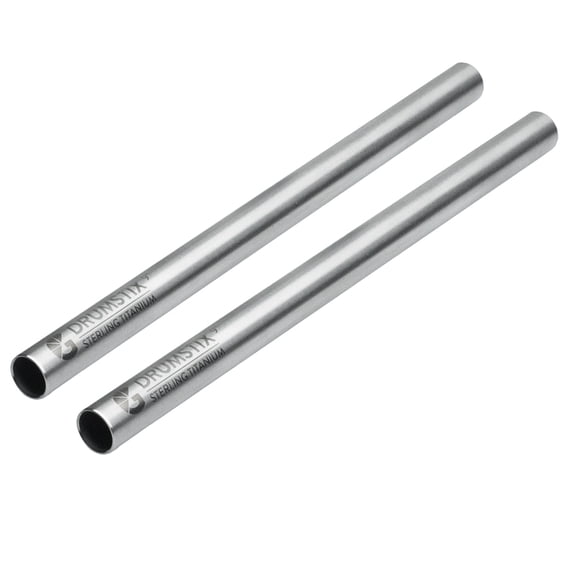 Bright Tangerine 9" Drumstix 15mm Sterling Titanium Support Rods, Pair