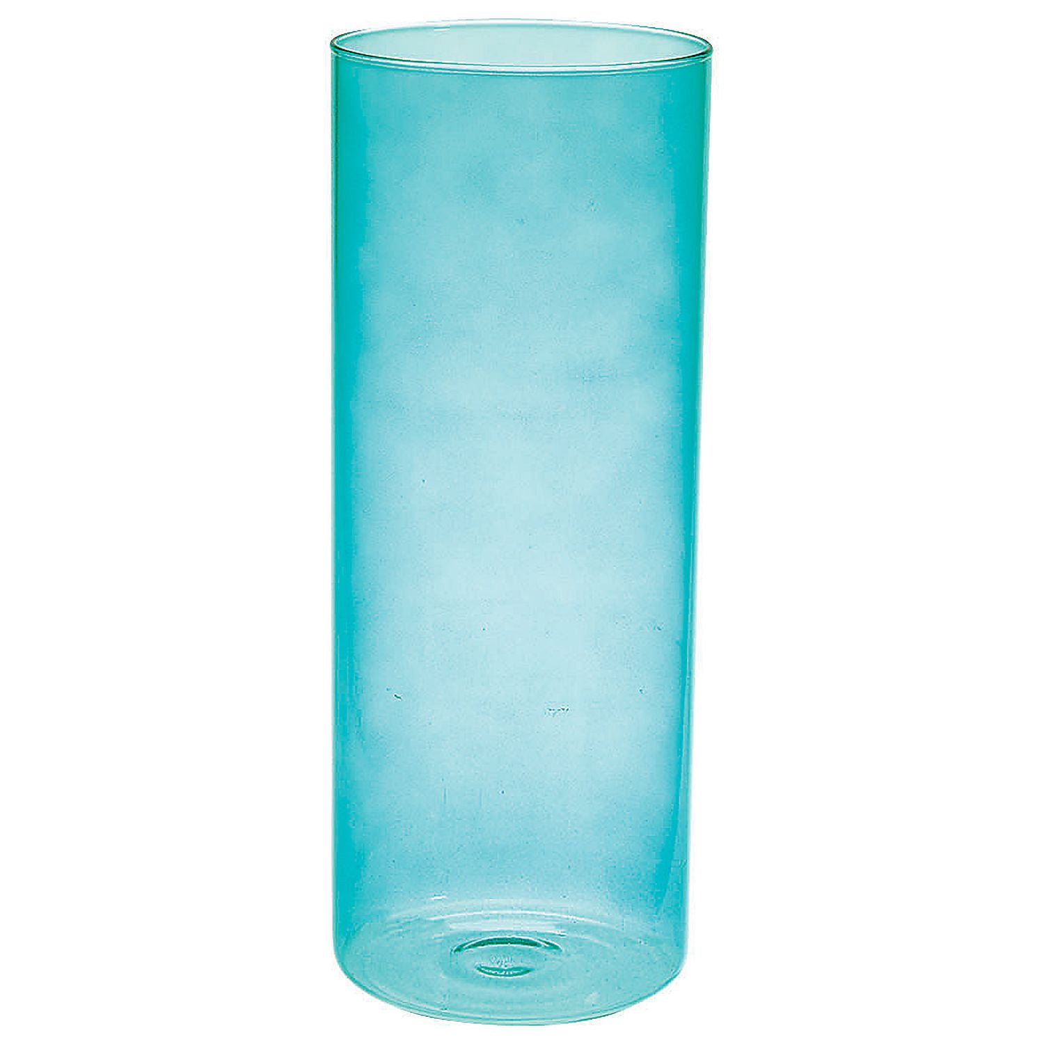 Bright Teal Glass Vase 10In Home Decor 1 Piece