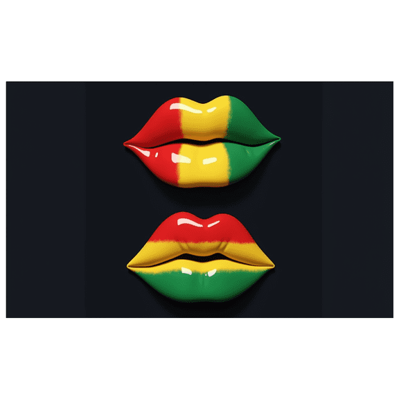 Bright Theme Lips Wall Art Festival Decor Colorful Design for Party Decoration Indoor Decor Celebration
