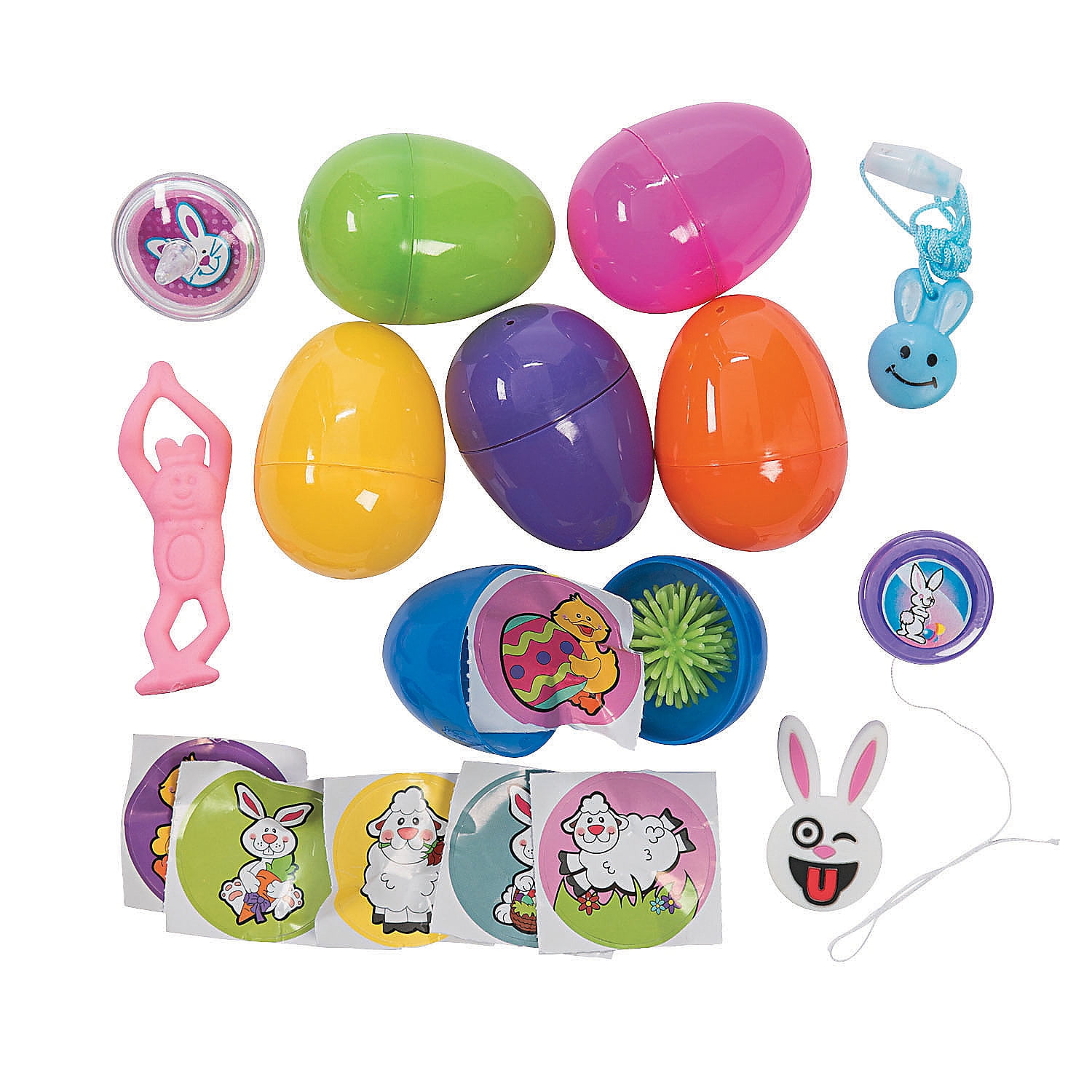 Bright Toy Filled Eggs (100 Eggs) - Party Supplies - 100 Pieces