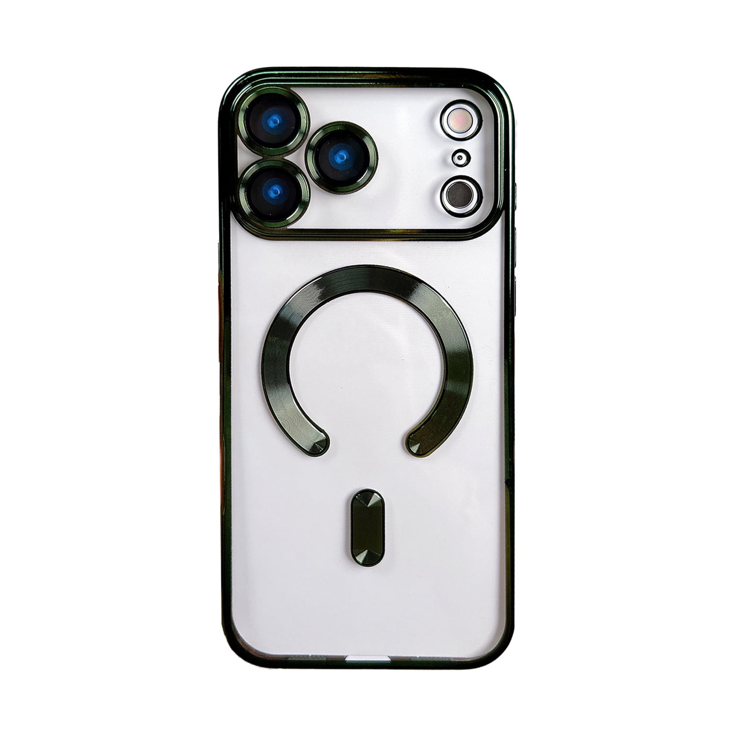 Bright Transparent Cover with MagSafe for iPhone 17 Pro - Green