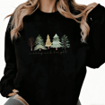 thumbnail image 1 of Bright Tree Graphic Tee T-Shirt Print Top Fashion and Comfortable Round-neck long-sleeved Black S-3XL, 1 of 6