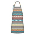 thumbnail image 1 of Bright Tribal Striped Pattern Apron-Garden Aprons for Women with Pockets-Cotton Linen Waterproof Kitchen Cooking Gardening Aprons Adjustable for Kitchen,Cooking,BBQ and Salon 33x27 Inch, 1 of 7