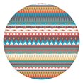 thumbnail image 1 of Bright Tribal Striped Pattern Round Fitted Tablecloth with Elastic Edge,Dining Table Cover Waterproof,Outdoor Round Tablecloth for Camping,Dining,Indoor and Outdoor, 1 of 7