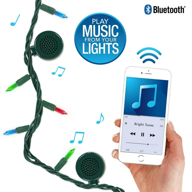 Outdoor string lights with bluetooth speakers online