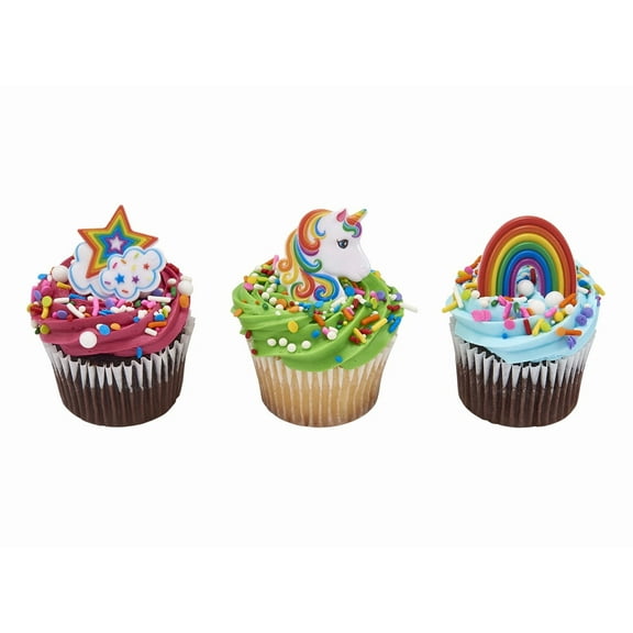 Bright Unicorn Cupcakes
