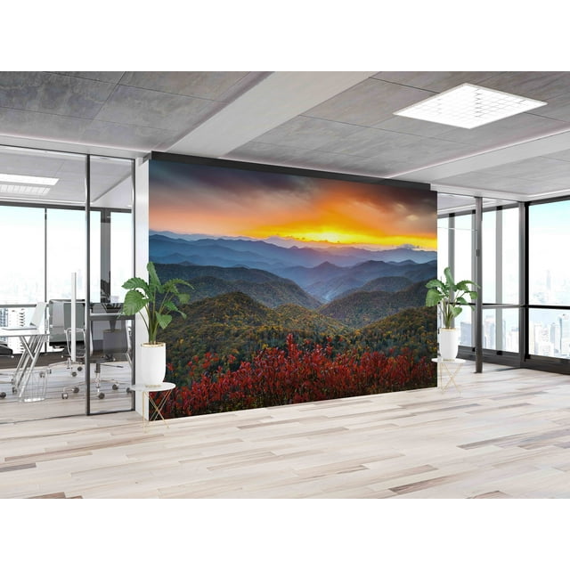 Bright Wallpaper, Wallpaper Wall Art, Blue Ridge Parkway Wall Art