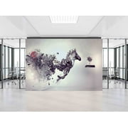 Bright Wallpaper, Wallpaper Wall Art, Surrealist Wall Decor, Horse Wall Painting, Paper Wall Art Animal Wallpaper, Wallpaper (Fabric Non-Woven)